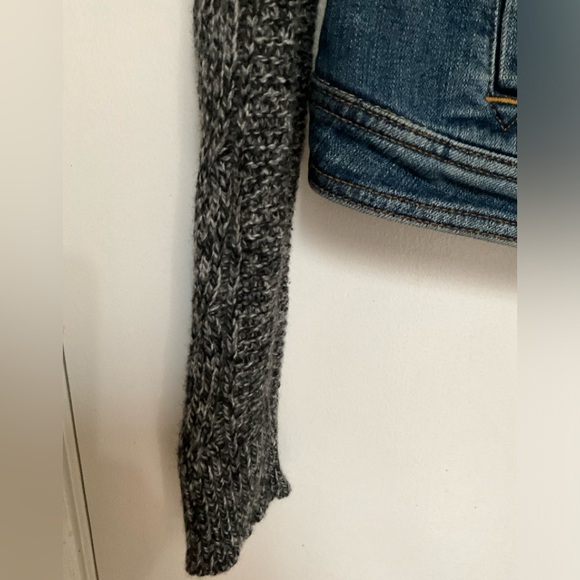 ANTHROPOLOGIE Pilcro and the Letterpress Sweater~Sleeved Denim Jacket Size Small - Picture 9 of 12